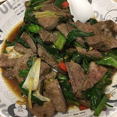 大蒜炒猪肝