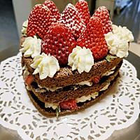 6寸心形草莓裸蛋糕的做法图解22