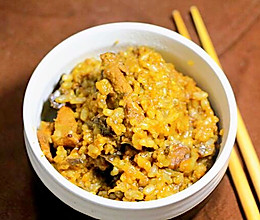 茄子饭 宝宝营养辅食，大米+糙米+小米+猪肉的做法