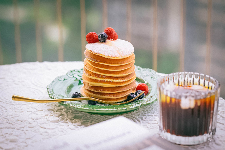 无泡打松饼pancakes（电饼铛版）的做法