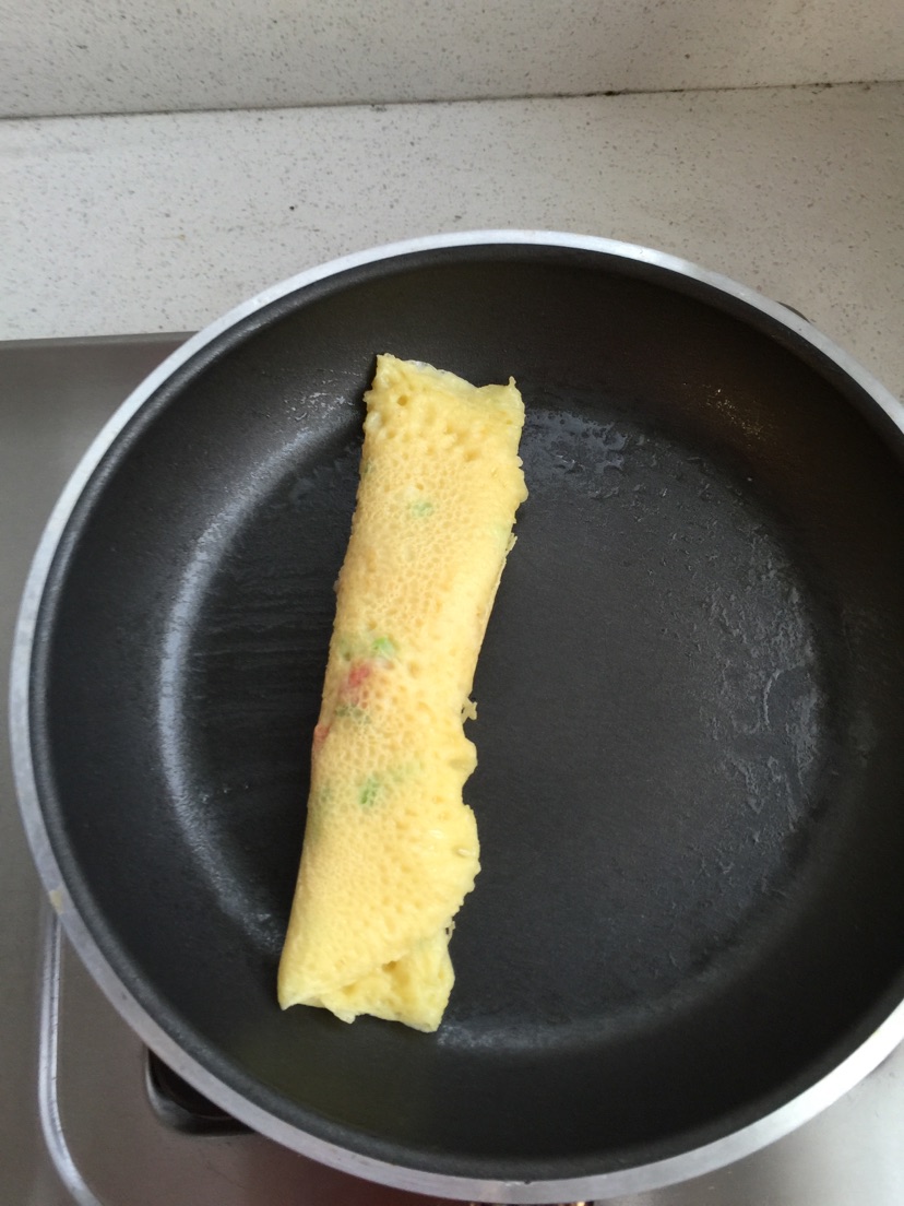 火腿小葱厚蛋饼的做法图解5
