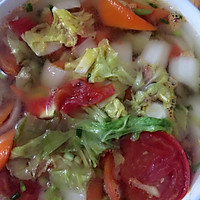 西红柿白菜汤的做法图解1