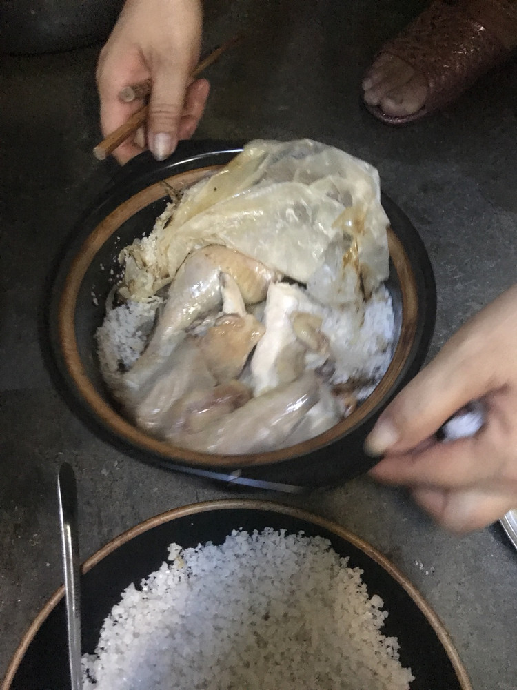盐焗鸡的做法
