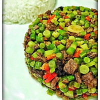 薹末碎肉配白饭的做法图解12