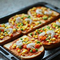 #pick哪种真芝味-瀑布拉丝#玉米虾仁吐司披萨的做法图解5