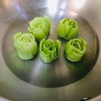 玫瑰青菜的做法图解3