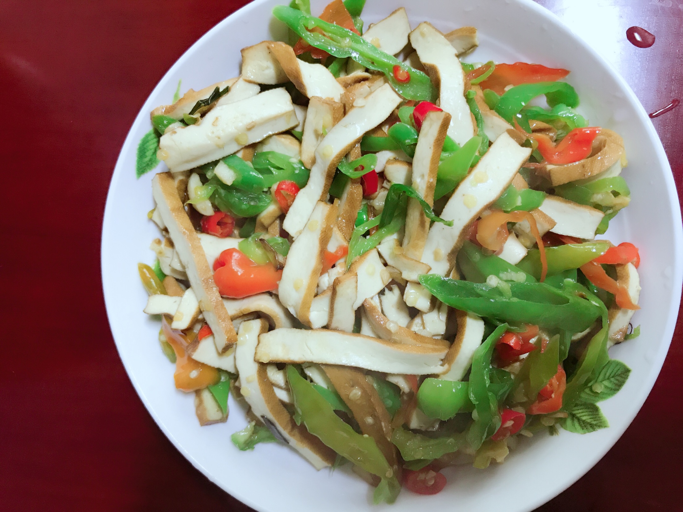 Stir fried dried green pepper