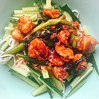 虾仁葱油拌面的做法图解8