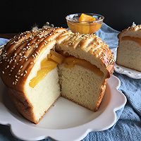 #东菱云智能面包机#之面包机版黄桃面包派的做法图解24