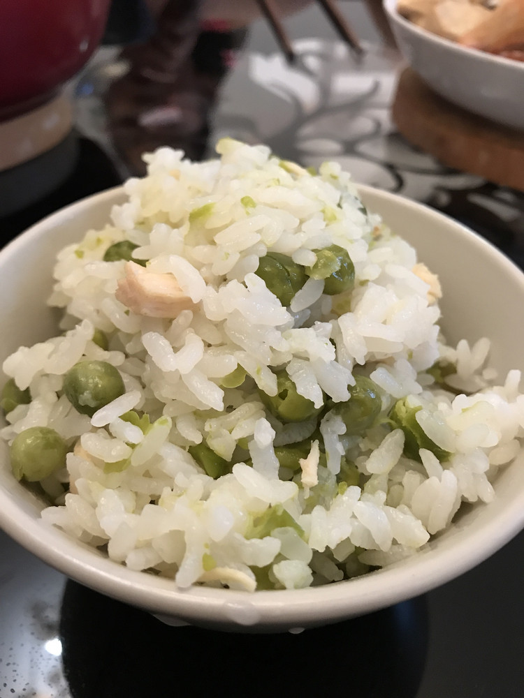 豌豆鸡肉饭的做法