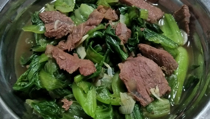 小青菜炒牛肉
