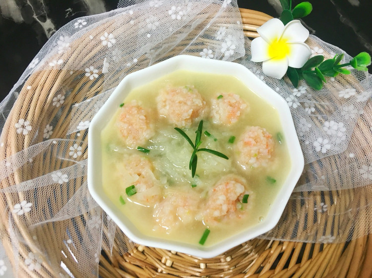 萝卜虾丸汤#中粮我买，超模滋料大公开的做法