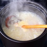 #换着花样吃早餐#海虾海参砂锅粥的做法图解14