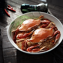 梭子蟹蒸糯米饭