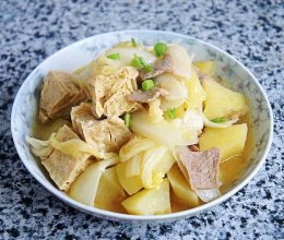 白菜炖冻豆腐#做道懒人菜，轻松享假期#的做法