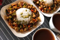 青豆饭➕宫保鸡丁的做法