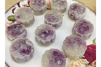 西米紫薯水晶月饼