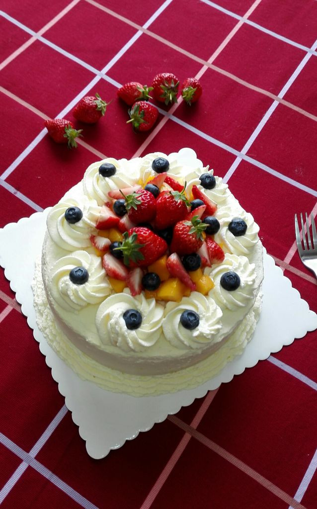 水果奶油裱花蛋糕(八寸超详细版）的做法