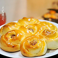 樱桃果酱馅花式面包#享“美”味#的做法图解8