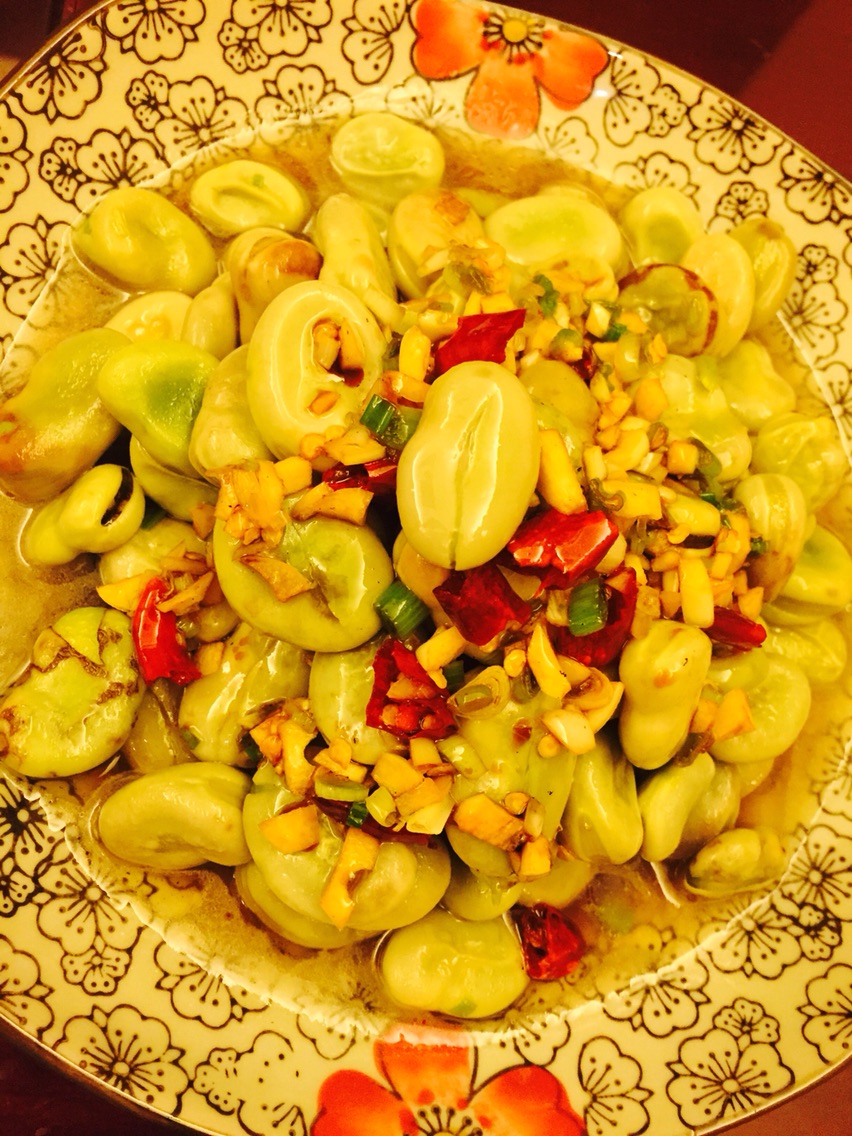 Stir fried broad bean