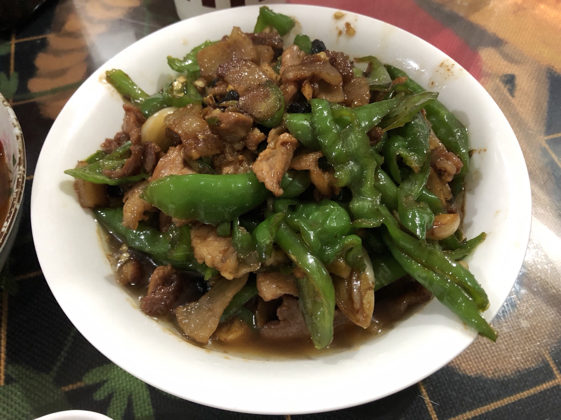 Stir fried pork with chili in Hunan Province