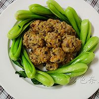 小油菜肉球的做法图解7