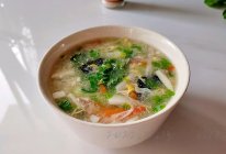 素烩玉菇蛋花汤的做法