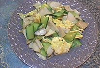 杏鲍菇黄瓜炒鸡蛋的做法