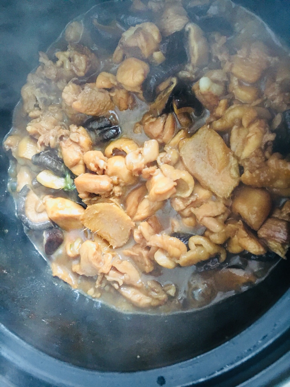 Stewed chicken with mushroom