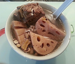 莲藕眉豆干貝骨頭湯的做法