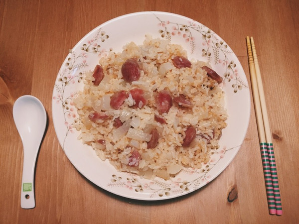 电饭煲懒人食谱：潮汕腊肠白萝卜饭