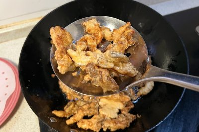 炸平菇