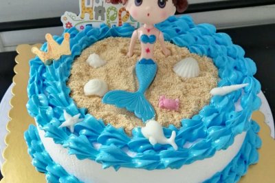 沙滩美人鱼蛋糕