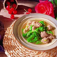 #美食说出“新年好”#营养加倍的翡翠肉丸汤