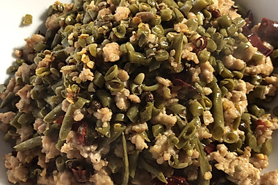 下饭菜肉末豇豆