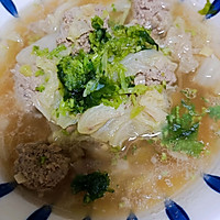冬季暖身~白菜羊肉丸子汤的做法图解9