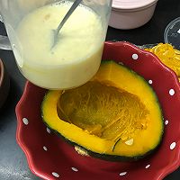 南瓜奶酪蛋奶盅｜微波炉版的做法图解2
