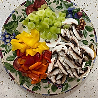 炒杂菜-肉片彩椒炒口蘑的做法图解3