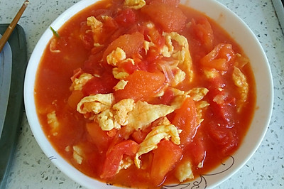 番茄炒鸡蛋 真实图片