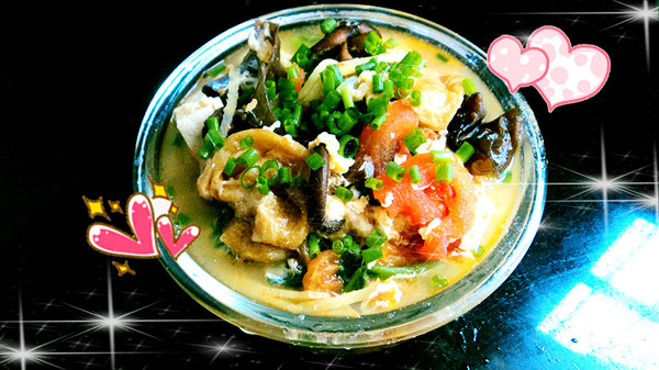 油面筋西红柿豆腐汤