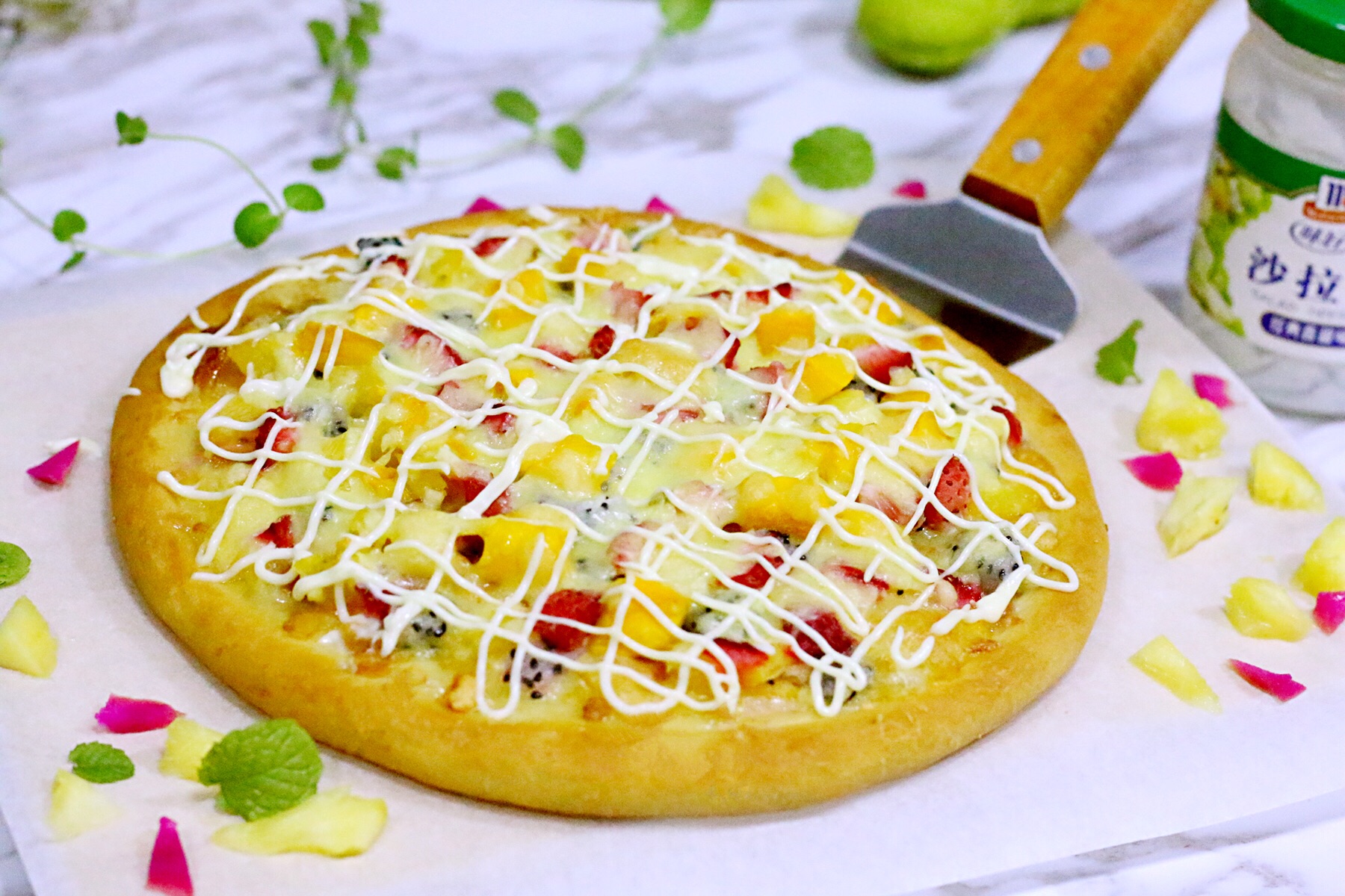 水果披萨怎么做_水果披萨的做法视频_冰清一色_豆果美食