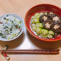青菜两吃（咸肉菜饭+蘑菇菜心）的做法图解8