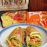 #奶香四溢 暖锅佳味#芝士生菜土豆虾仁卷饼的做法图解7