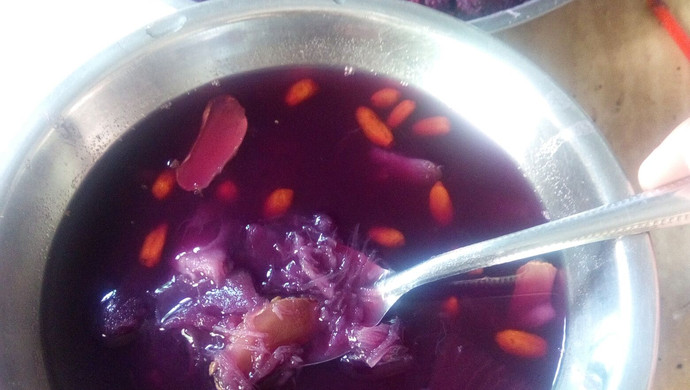 紫薯糖水+紫薯丸子