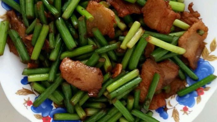 蒜毫炒肉
