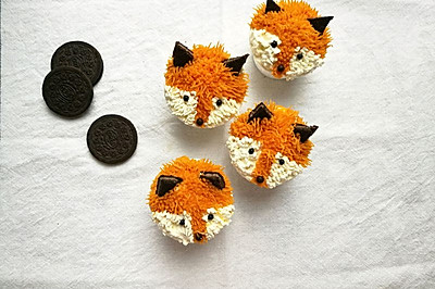 Fox cupcake--薯泥玩转裱花