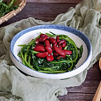 红腰豆炒茼蒿的做法图解7