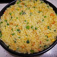 芝士焗豌豆虾仁炒饭的做法图解6