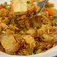 泰国黄咖喱炸猪肉蛋炒饭的做法图解11