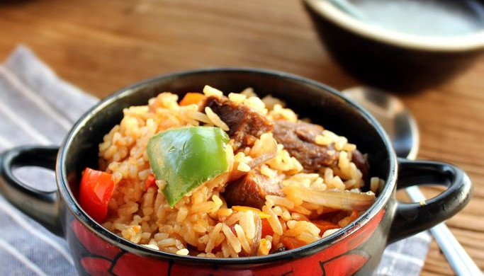 家庭简约版羊肉抓饭